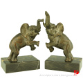 bronze playing baby elephant statue